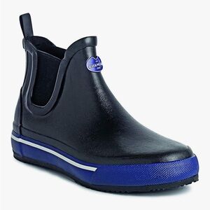 LE CHAMEAU 1927 Women's Monceau Jersey Lined Low Boots - Noir/Bleu Nuit - US 10